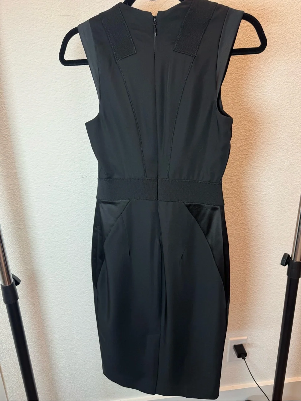 Bebe Black Sleeveless Bodycon Sheath Dress Size 4 Career Cocktail